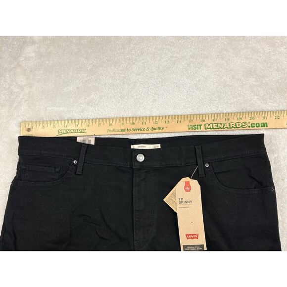 Levis Sculpt 711 Skinny Jeans Womens 22W Black Hypersoft Stretch Mid Pants New - Picture 4 of 12